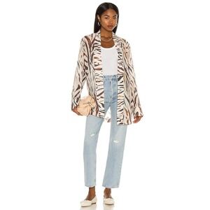 Tell Your Friends Kimono Womens Size Medium Animal Print‎ Metallic NWT Revolve